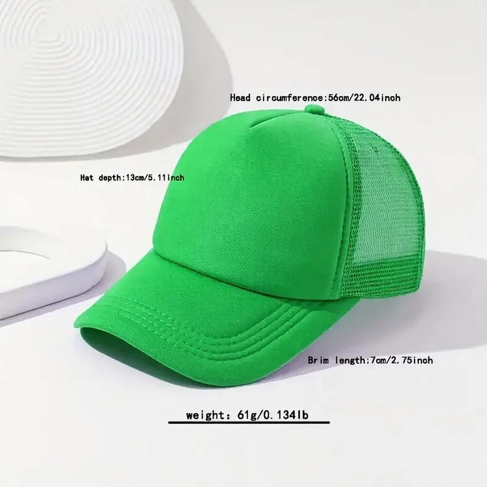 Adjustable Unisex Green Mesh Trucker Hat (SKU#0466)
